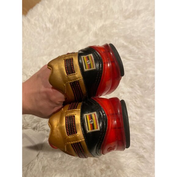 Vintage 90s Y2K Uganda Puma Cell Meio Special Edition Size 12 Signed Shoes Gold - Picture 9 of 12